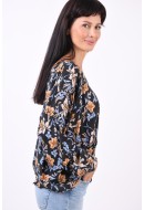 Camasa Dama Only Onlalma Life Vis Knot Black Flowers